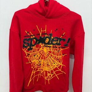Red Spider Web Graphic Hoodie